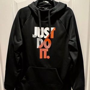 Mens Nike Black Hoodie Sweatshirt Just Do It Size Medium
